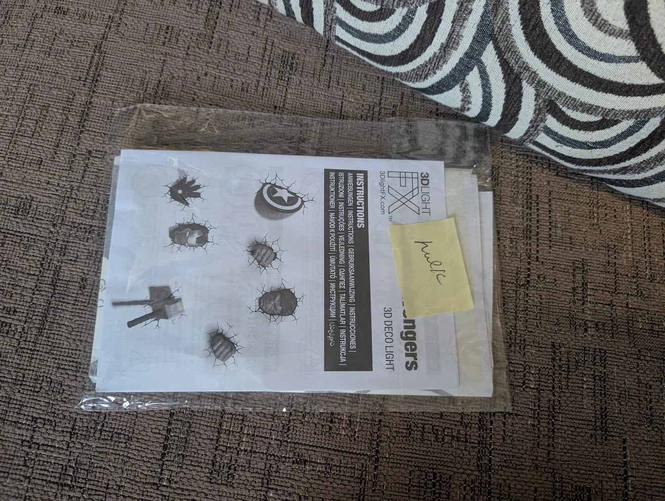 3D Light FX Marvel Hulk Right Fist 3D-Deco LED Wall Light new