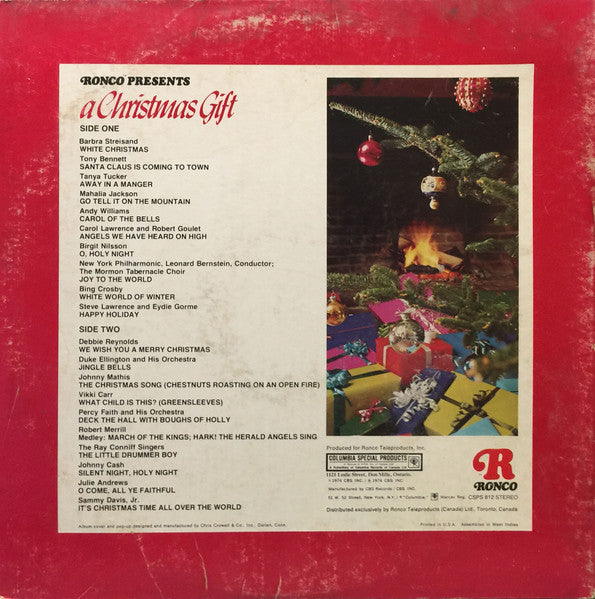 A Christmas Gift -( POP UP XMAS DISPLAY ) 1974-Folk, World, & Country, Christmas - Bing,Johnny Cash, Barbra, Sammy Davis (Vinyl)