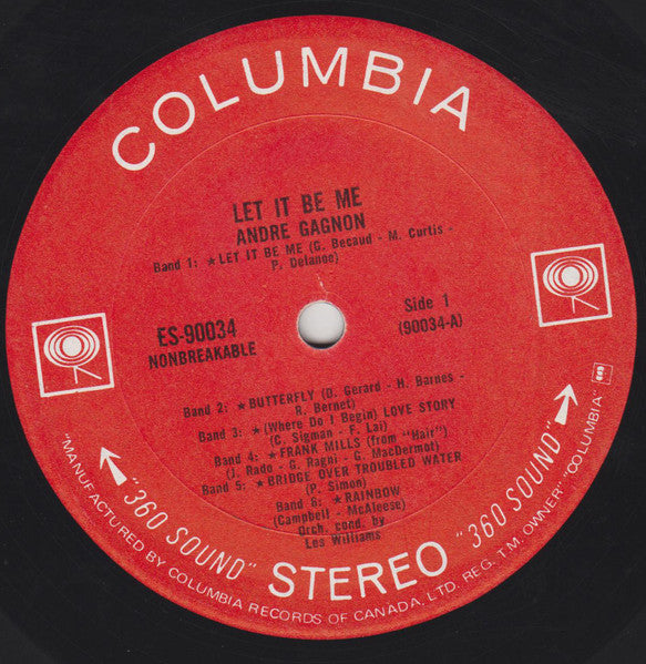 André Gagnon – Let It Be Me (1971, Canada Vinyl LP) — Columbia ES‑90034 Mint