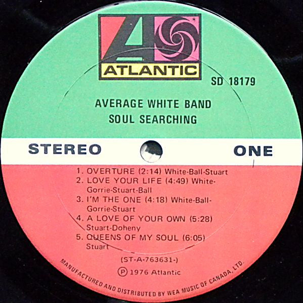 Average White Band – Soul Searching - 1976-Jazz, Funk / Soul , Smooth Jazz, Funk (vinyl)