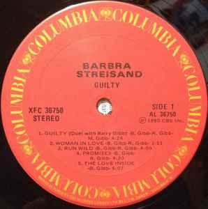 Barbra Streisand – Guilty -1980- Ballad, Vocal ( vinyl)