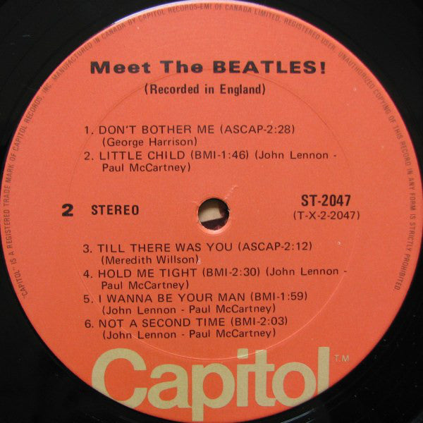 The Beatles – Meet The Beatles! - 1975-Beat, Rock & Roll (vinyl) Orange Label