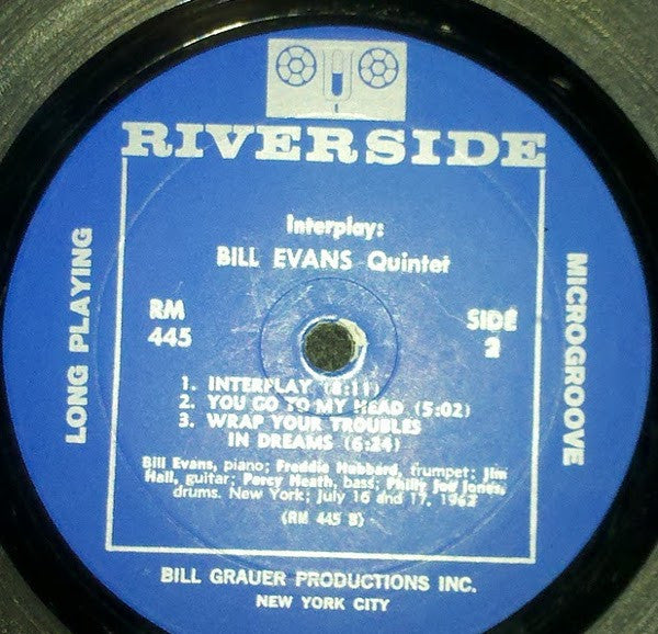 Bill Evans – Interplay - US Released: 1962 Genre: Jazz Style: Post Bop Mono (Rare Vinyl)
