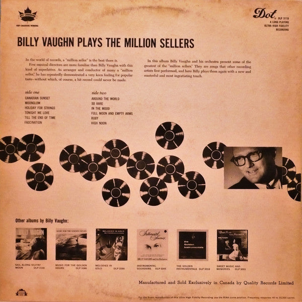 Billy Vaughn – Billy Vaughn Plays The Million Sellers 1958 Jazz, Folk, World, & Country (Vinyl)