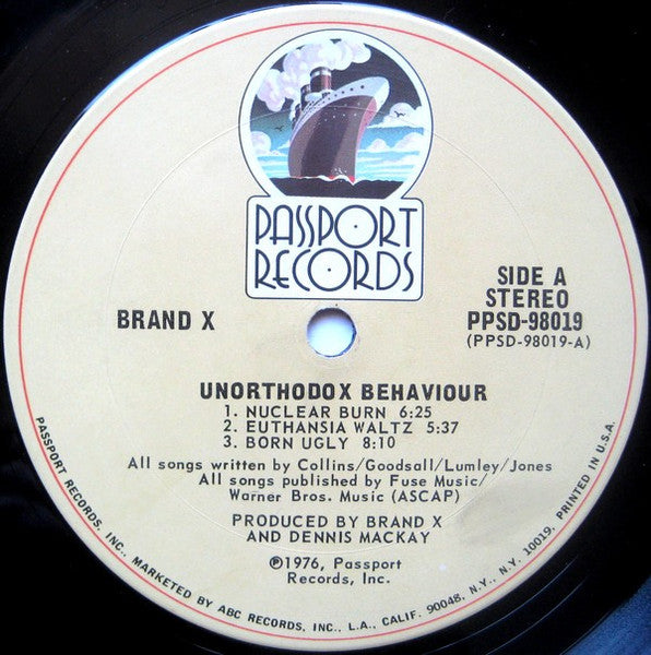 Brand X Unorthodox Behaviour -1978- Jazz-Rock, Fusion (vinyl)