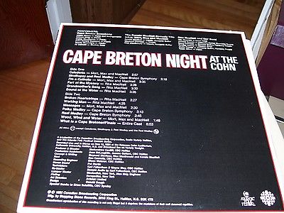 Cape Breton Night at the Cohn - 1982- Rita MacNeil And Her Band + ( Rare Vinyl)