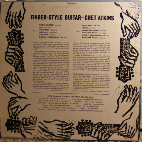 Chet Atkins Finger Style Guitar - 1961- Folk, World, & Country (Vinyl) NM