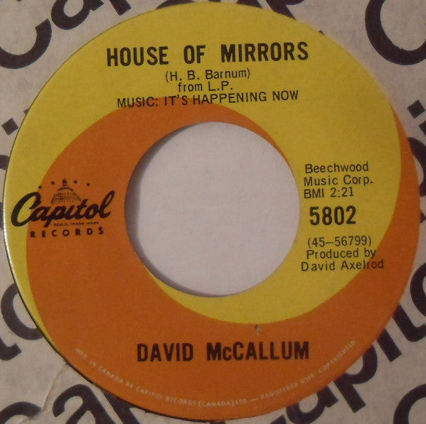 David McCallum – House Of Mirrors / A Man And A Woman -1967-Funk / Soul (Very rare single 45 )