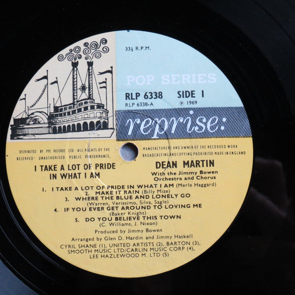 Dean Martin – I Take A Lot Of Pride In What I Am -1969- Pop Vocal (vinyl)