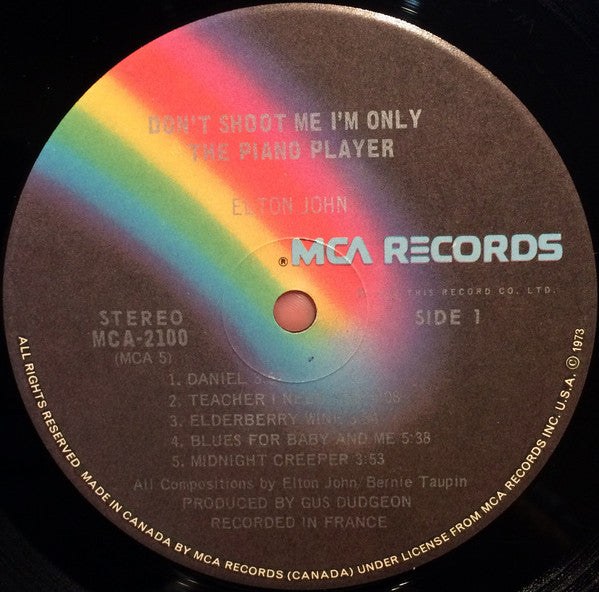 Elton John – Don't Shoot Me I'm Only The Piano Player -1973- Pop Rock, Classic Rock (vinyl) lots of cover wear