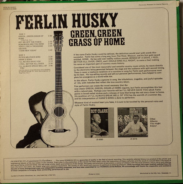 Ferlin Husky – Green, Green Grass Of Home - 1970- Country (vinyl)