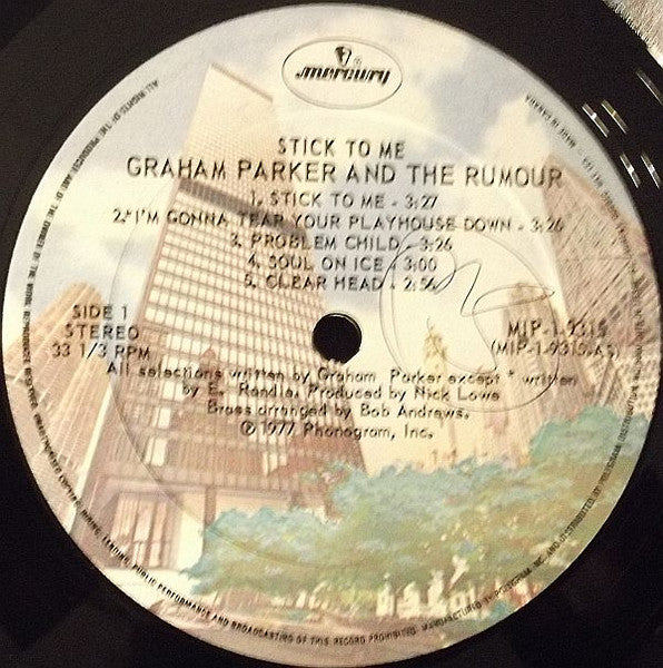 Graham Parker And The Rumour – Stick To Me 1977-New Wave, Power Pop, Post Rock (Vinyl)