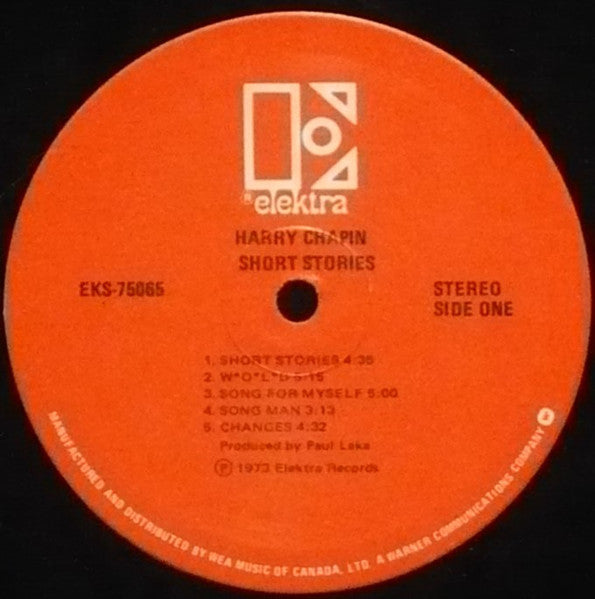 Harry Chapin – Short Stories -1973-Folk Rock, Soft Rock (vinyl) Near Mint