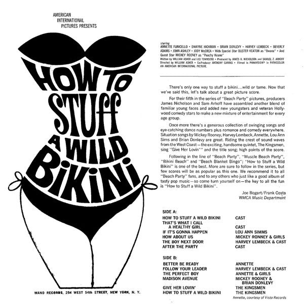 Soundtrack – How to Stuff a Wild Bikini (Wand Canada Pressing) · 1965, Surf Pop, Soundtrack (Vinyl)