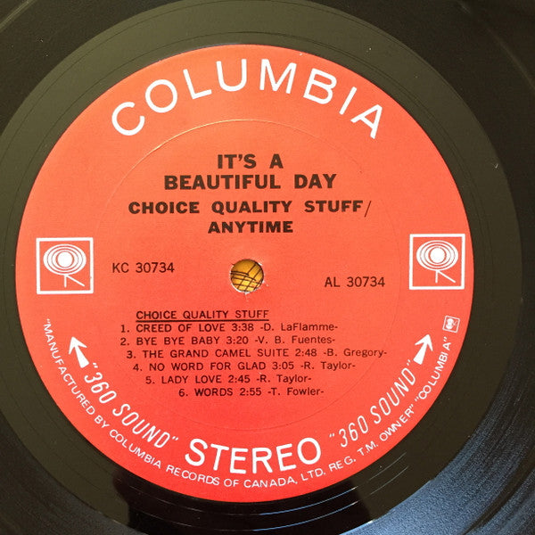 It’s a Beautiful Day – Choice Quality Stuff / Anytime (Psych‑Folk / West Coast Rock / Singer‑Songwriter, Vinyl LP) KC‑30734
