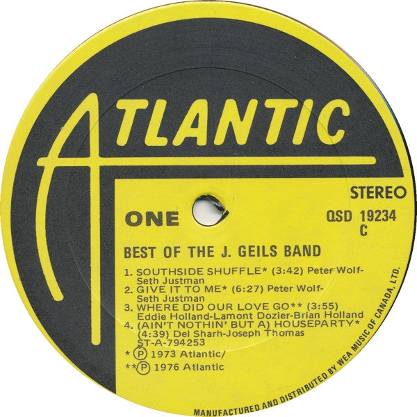 J. Geils Band The Best Of -1979 Pop Rock , Classic Rock ( vinyl )