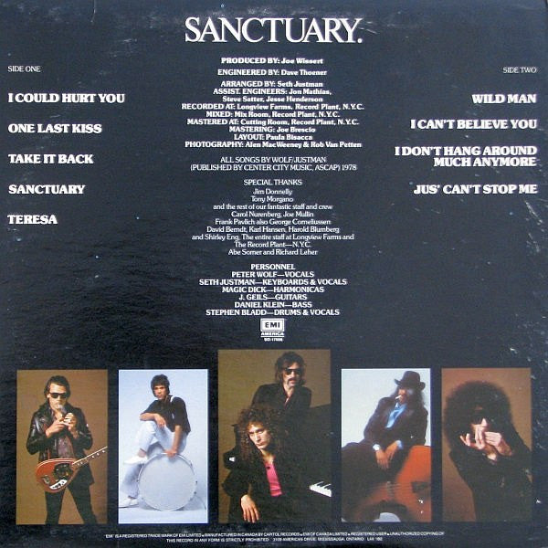 J. Geils Band – Sanctuary - 1978- Rock, Blues -(vinyl) Near Mint