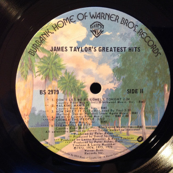 James Taylor - Greatest Hits -1976 Folk Rock ( Clearance vinyl ) NO COVER