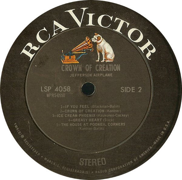 Jefferson Airplane - Crown of Creation -1968- Psychedelic Rock, Classic Rock (vinyl)