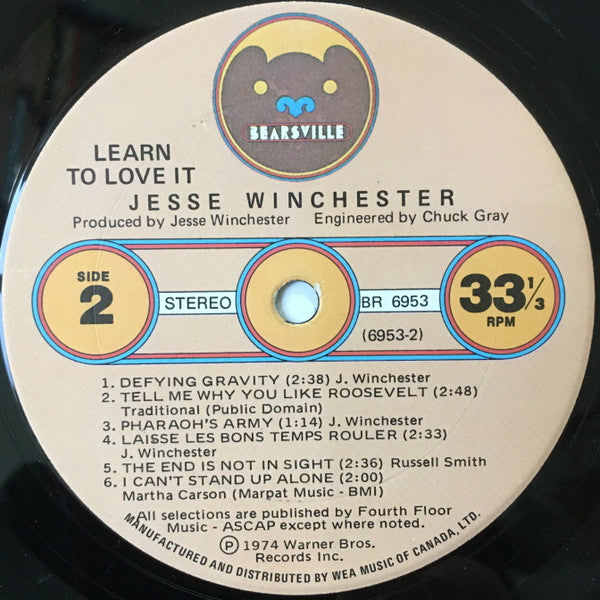 Jesse Winchester – Learn To Love It - 1974 Folk, World (vinyl)
