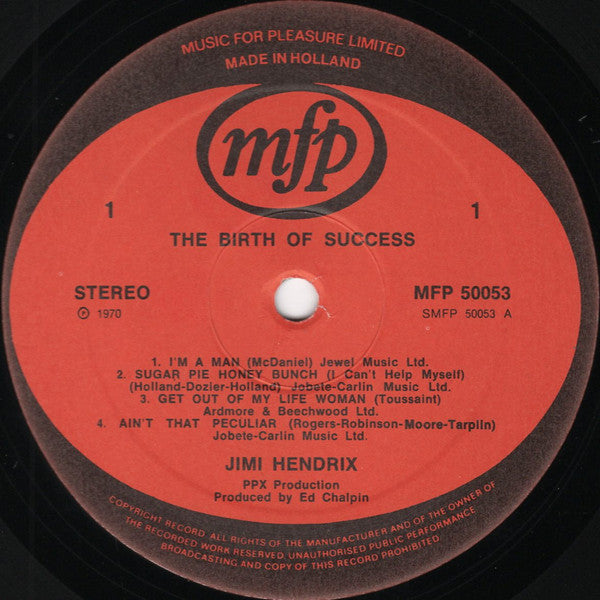 Jimi Hendrix – Birth Of Success 1973 Genre: Rock, Blues Style: Blues Rock, Psychedelic Rock (Vinyl)