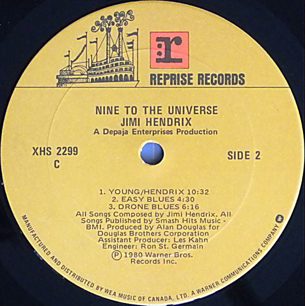 JIMI HENDRIX – Nine to the Universe 1980, Psychedelic Rock / Jazz Fusion (vinyl)