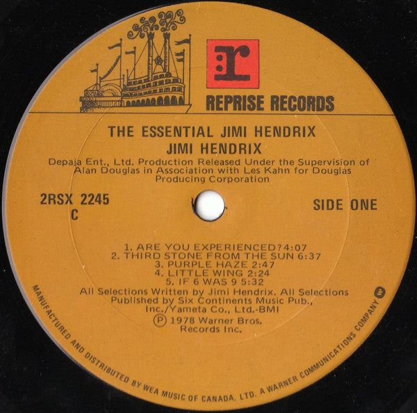 Jimi Hendrix - The Essential Jimi Hendrix - Volume Two 1979 Rock Style: Classic Rock, Soundtrack Vinyl) Near Mint