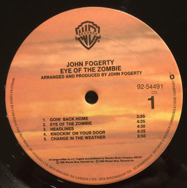 John Fogerty - Eye Of The Zombie Soft Rock Vinyl