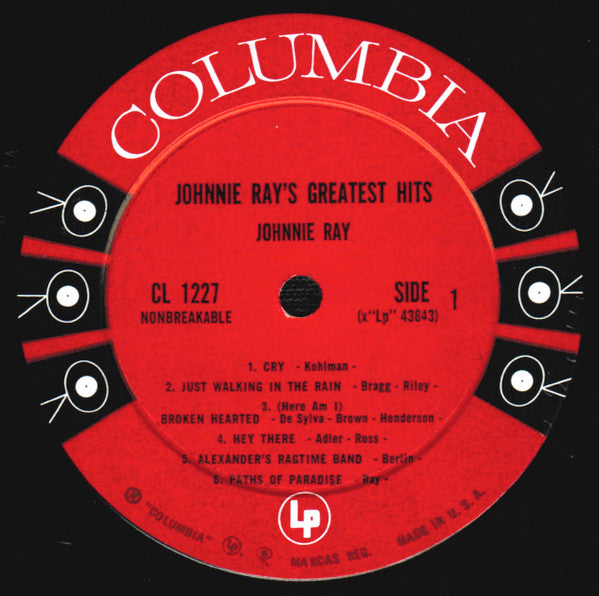 Johnnie Ray – Johnnie Ray's Greatest Hits - 1968-Pop Style: Pop Rock, Vocal (vinyl)