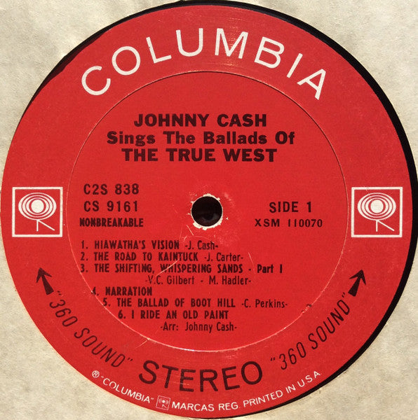Johnny Cash – Johnny Cash Sings The Ballads Of The True West - 2lpss -1965- Folk, World, & Country Style: Country (Vinyl)