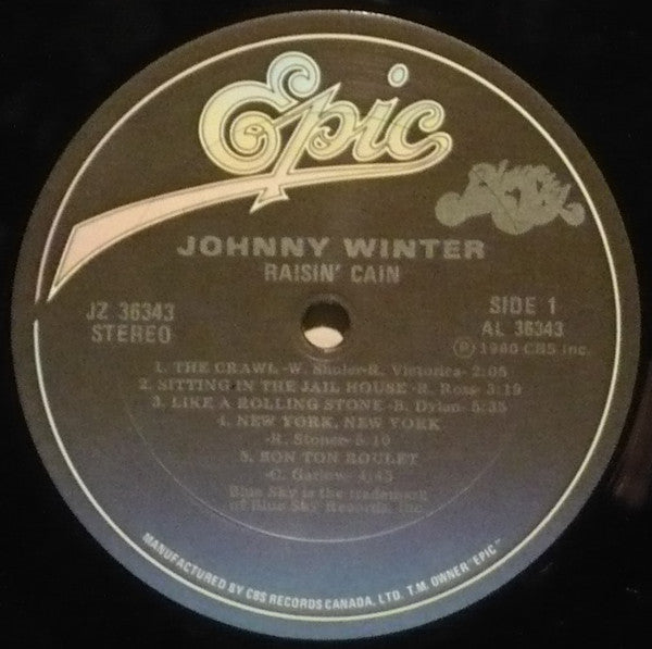 Johnny Winter - Raisin Cain -1980 Blues Rock (vinyl)