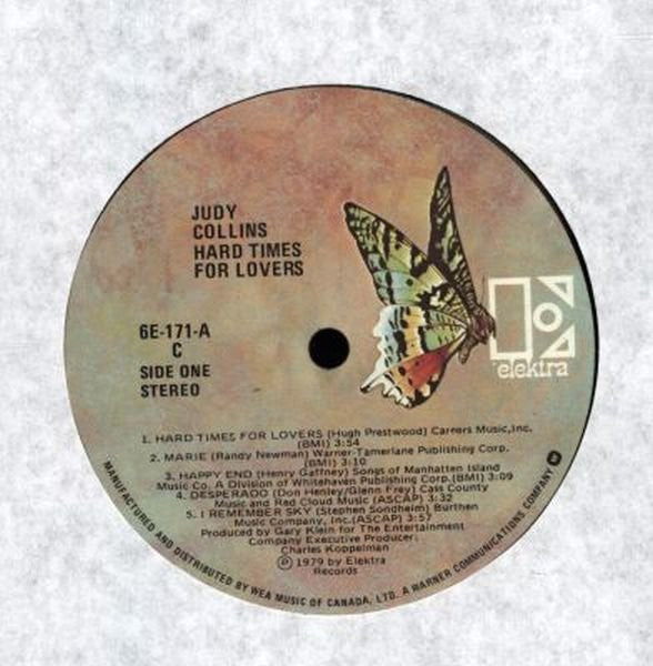 Judy Collins – Hard Times For Lovers -1979 - Folk Rock, Soft Rock (vinyl)