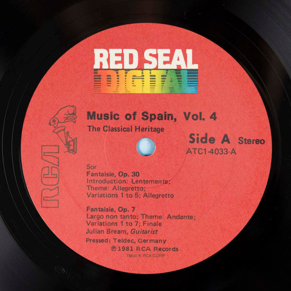Julian Bream, Fernando Sor / Dionisio Aguado – Music Of Spain, Vol.4 The Classic Heritage - classical (Vinyl)