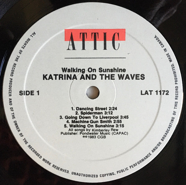 Katrina And The Waves – Walking On Sunshine -1983- Rock, Pop ( vinyl )