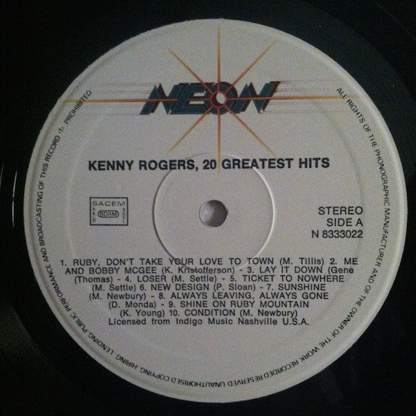 Kenny Rogers – At His Best 1988 Country (Vinyl) Netherlands Import