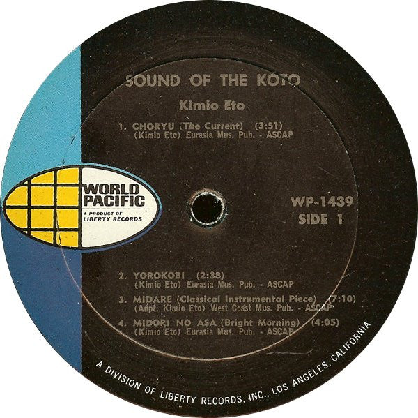 Kimio Eto – Sound Of The Koto - 1967-Folk, World, & Country (vinyl)