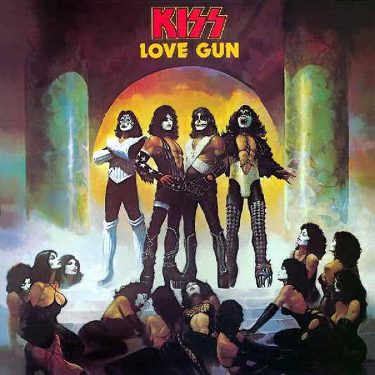 Kiss – Love Gun -1977 Hard Rock, Heavy Metal  ( MISPRINT LABEL- No Kiss logo ) Vinyl