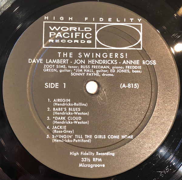 Lambert, Hendricks & Ross With Zoot Sims – The Swingers ! 1959- Jazz Style: Bop, Vocal (Very Rare Vinyl)