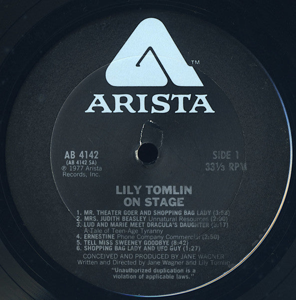 Lily Tomlin On Stage - 1977 Comedy ( Vinyl ) Near Mint