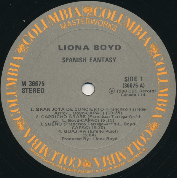 Liona Boyd – Spanish Fantasy - 1980 Classical guitar (vinyl)