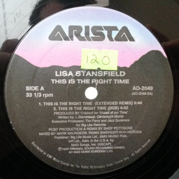 Lisa Stansfield – This Is The Right Time - 1990=-Electronic Style: House ( Vinyl)
