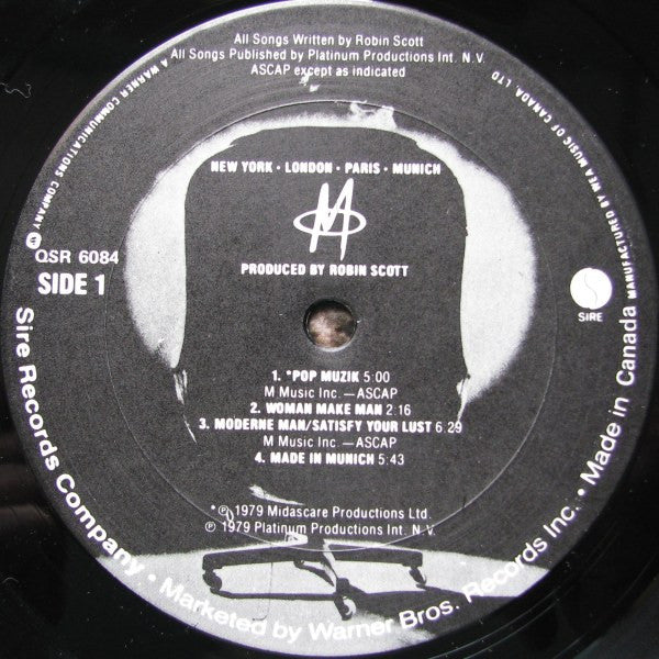 M New York, London, Paris, Munich 1979 electronic disco (Vinyl)