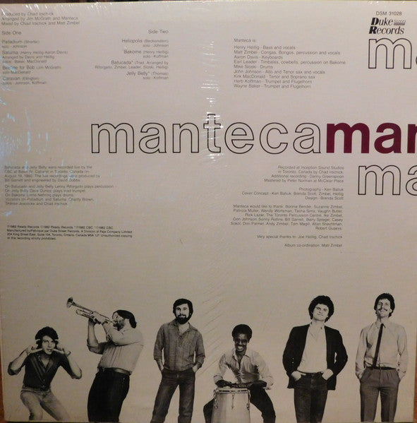 Manteca Manteca- 1982-Latin Jazz (Vinyl). Mint Vinyl