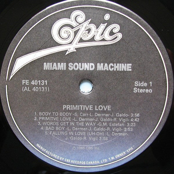 Miami Sound Machine – Primitive Love - Latin, Funk / Soul,Salsa, Cubano (vinyl)