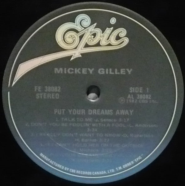 Mickey Gilley – Put Your Dreams Away - 1982- Folk, World, & Country ( Vinyl )