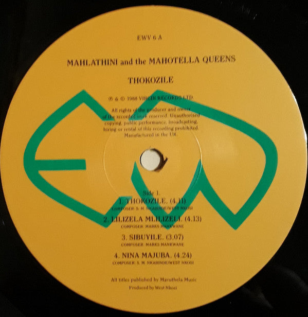 Mahlathini And The Mahotella Queens – Thokozile - 1988-Folk,African (vinyl)