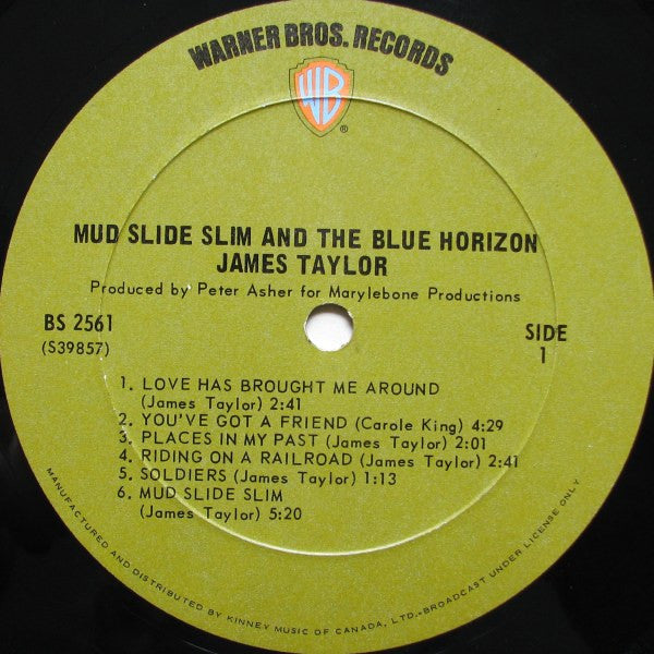 James Taylor - Mud Slide Slim And The Blue Horizon - Country Rock (vinyl) slight cover wear