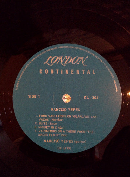 Narciso Yepes Guitar Recital - Volume Two - Classical Guitar (vinyl) NM