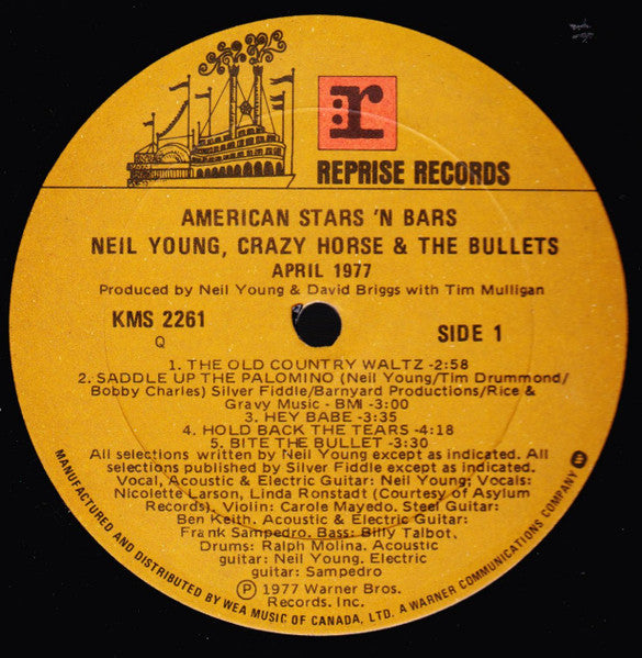 Neil Young – American Stars 'N Bars - 1977-Blues Rock, Folk Rock, Country Rock (vinyl)