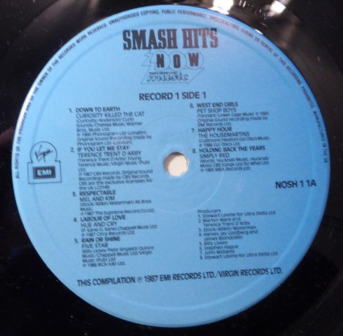 Smash Hits NOW: That’s What I Call Music 1987, UK Pop / New Wave Compilation (vinyl)